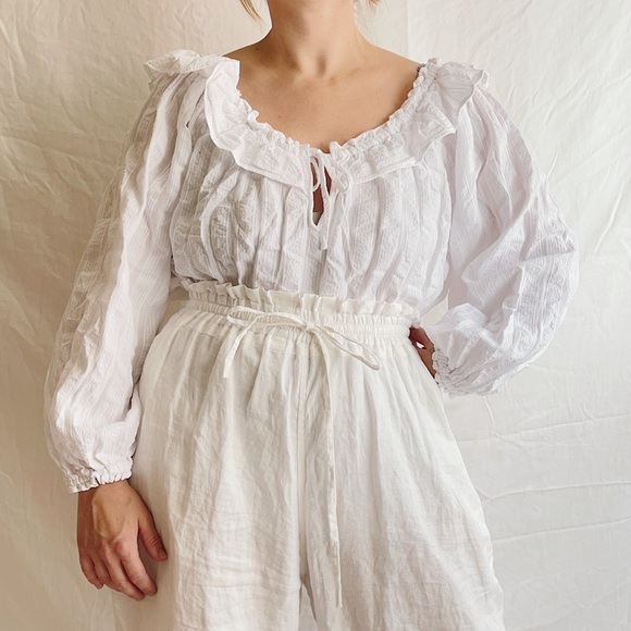 Free People Tops - Free People Lily of the Valley Ruffle Blouse